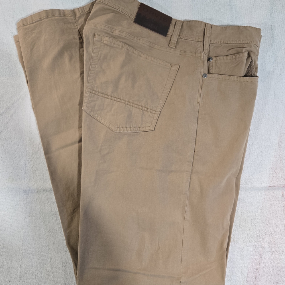 Orvis Men's Khaki 5-Pocket Stretch Twill Pants
